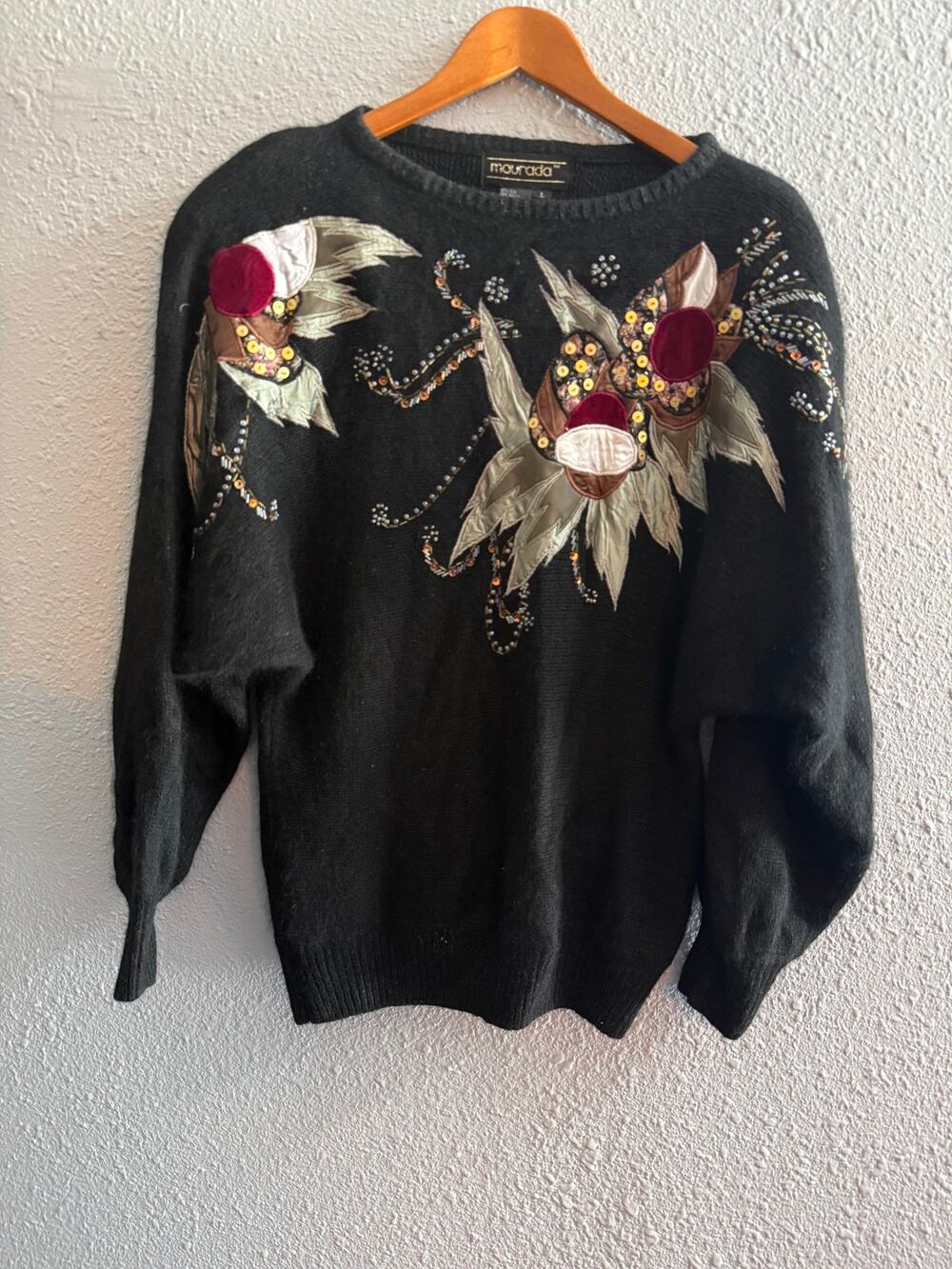 Vintage Maurada Sweater Silk/Wool/Angora Rabbit Hair Blend Size Large